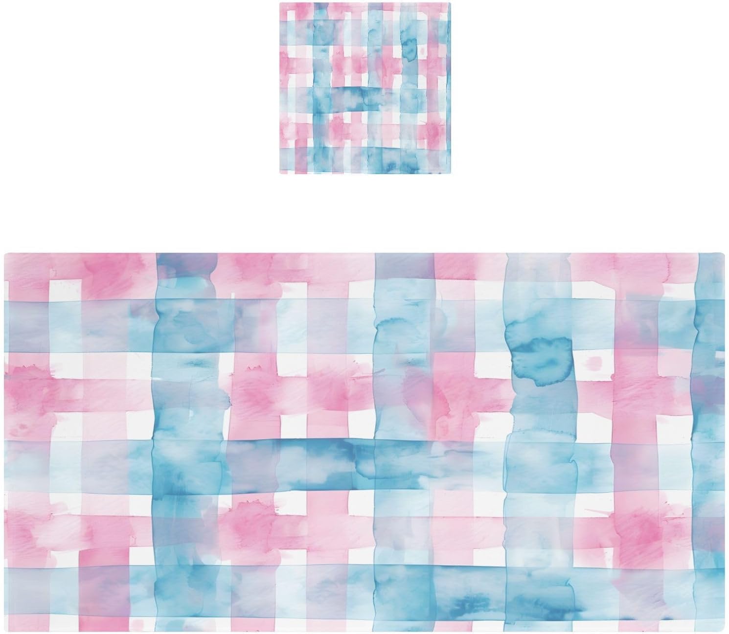 Hand Towels Premium Soft and Highly Absorbent Lovely Plaid 2 Pcs Towels for Bathroom Set 100% Cotton Decorative Face Towels