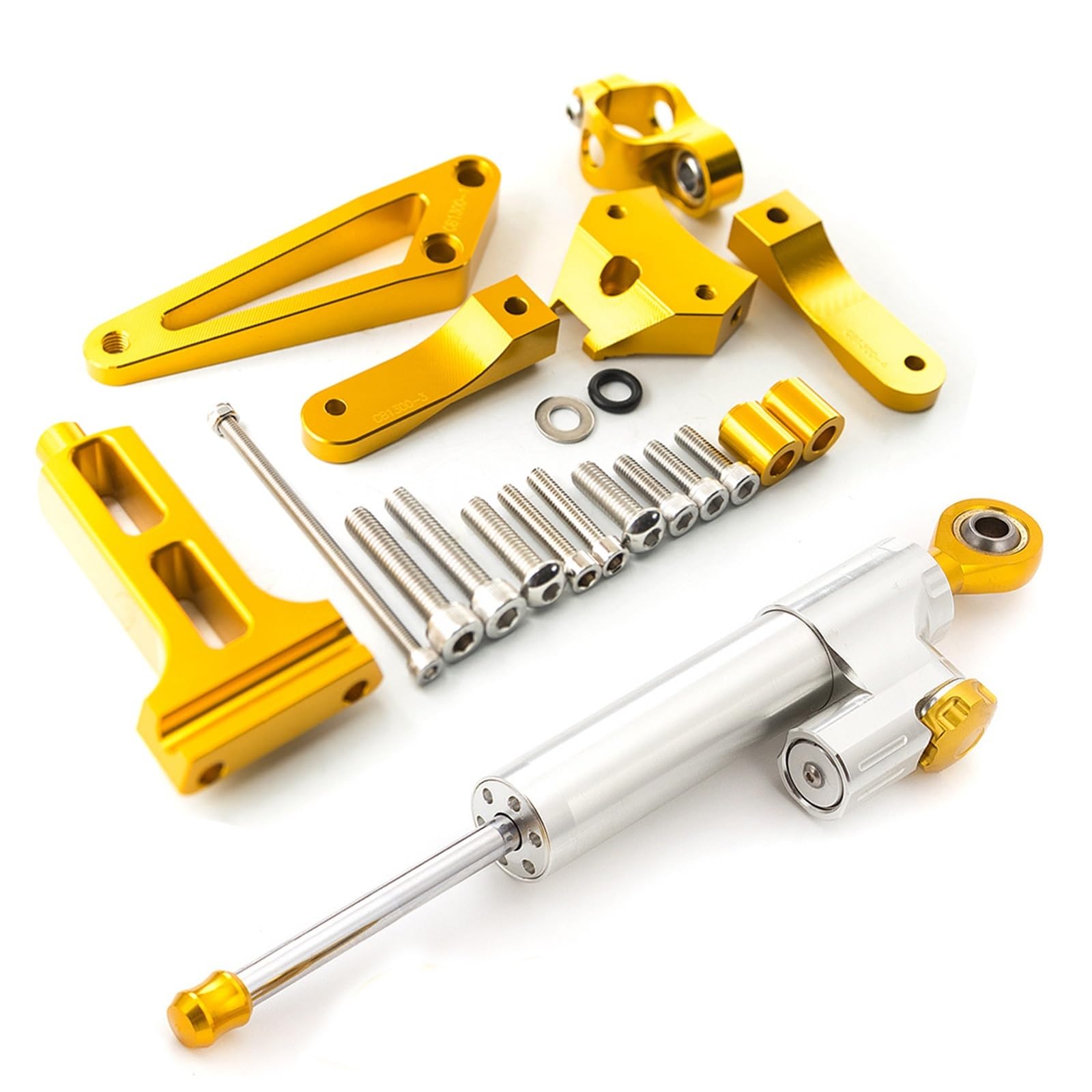 Kit montage stabilisateur amortisseur direction moto support CB1300 CNC - 4