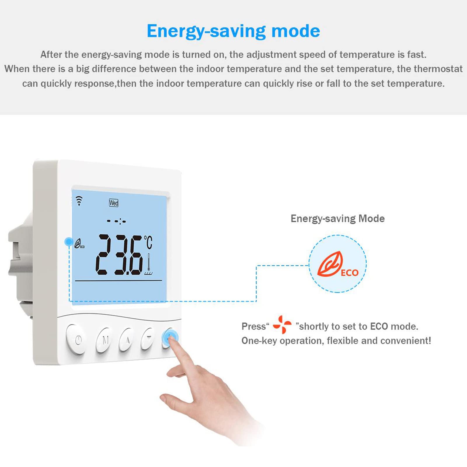 Termostat WiFi do kotła grzewczego na gaz, inteligentny termostat, programowalny termostat pokojowy, kompatybilny z aplikacją Smart Life/Tuya Alexa Home (3A do ogrzewania kotła)