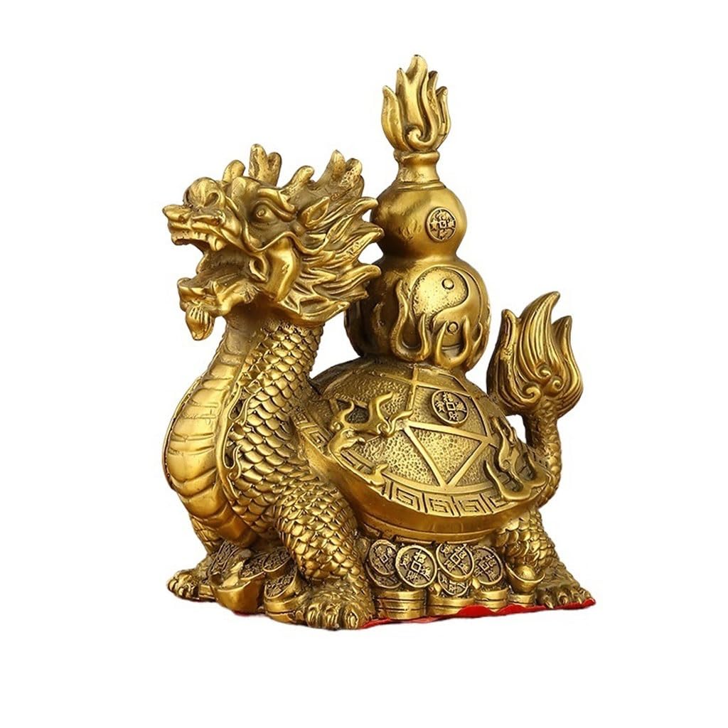 CHICKEN Bronze Living Room Ornaments Creative Brass Dragon Turtle Gourd Ornaments Living Room Study Porch Decoration Office Crafts Ornaments to Attract Wealth