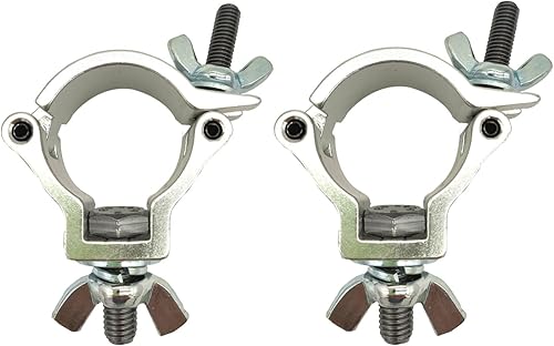 2 abrazaderas para luz de escenario, abrazaderas de armadura de iluminación de 1-12 pulgadas, aleación de aluminio resistente, 220 libras para