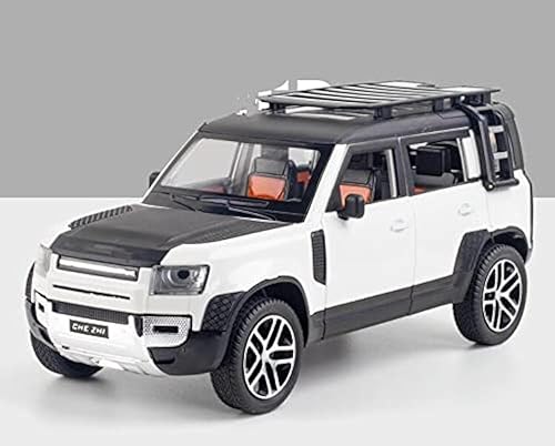 Miniatura 14 de 1/24 modelo fundido a troquel coche coche Pullback vehículo juguete colección para Land Rover New Defender 110, regalo para niños, con sonido y luz