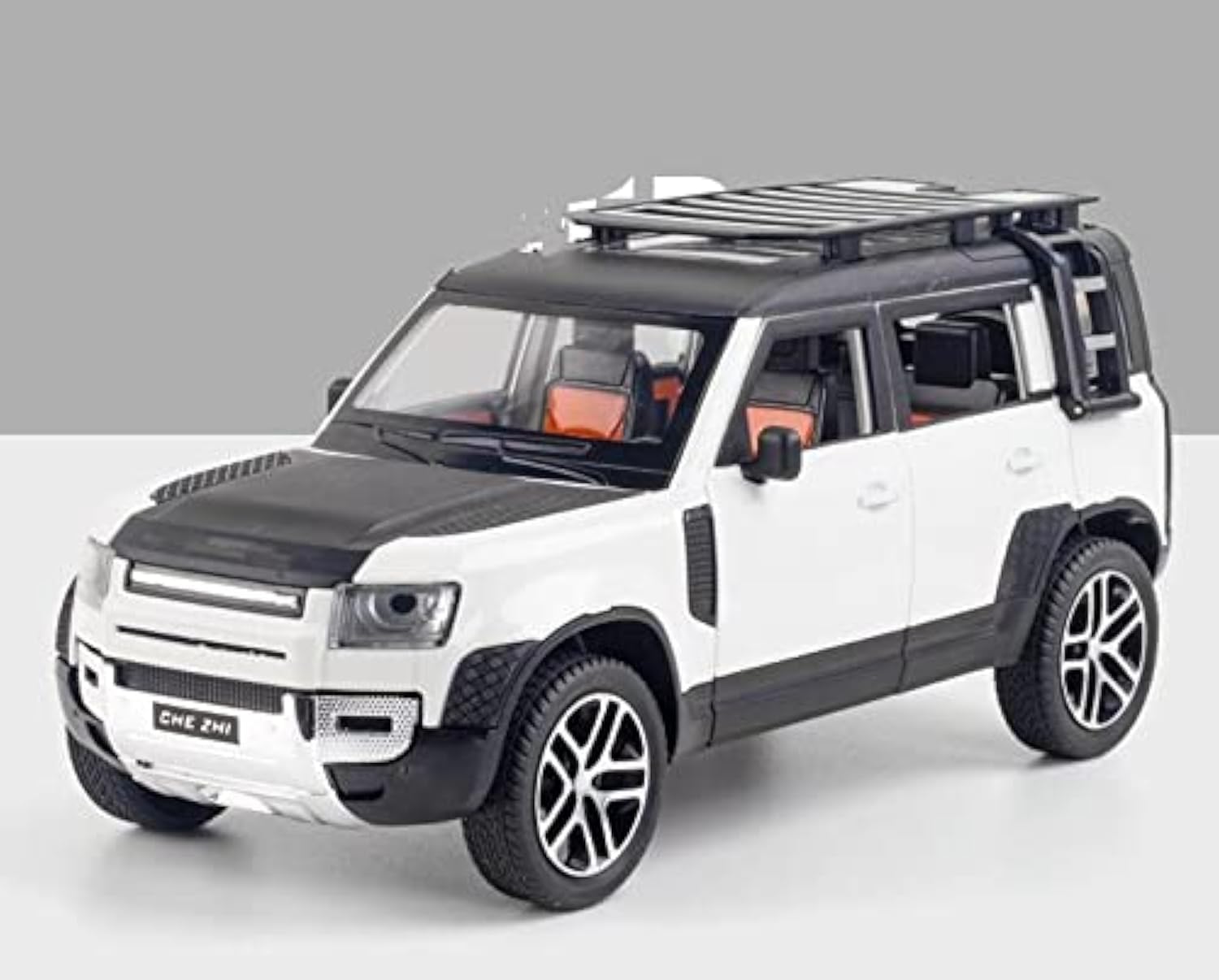 1/24 Diecast Model Car Pullback Vehicle Toy Collection for Land Rover New Defender 110, Kids Gift, with Sound and Light