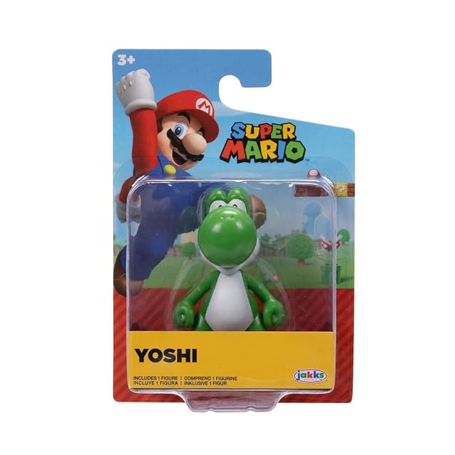 World of Nintendo Super Mario - Figura articulada de 6,5 cm - Green Yoshi
