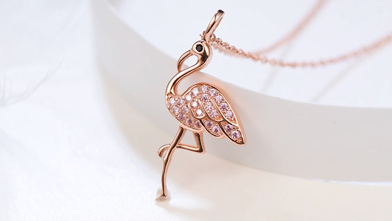 Amazon.com: TANGPOET Flamingo Pendant Necklace for Women