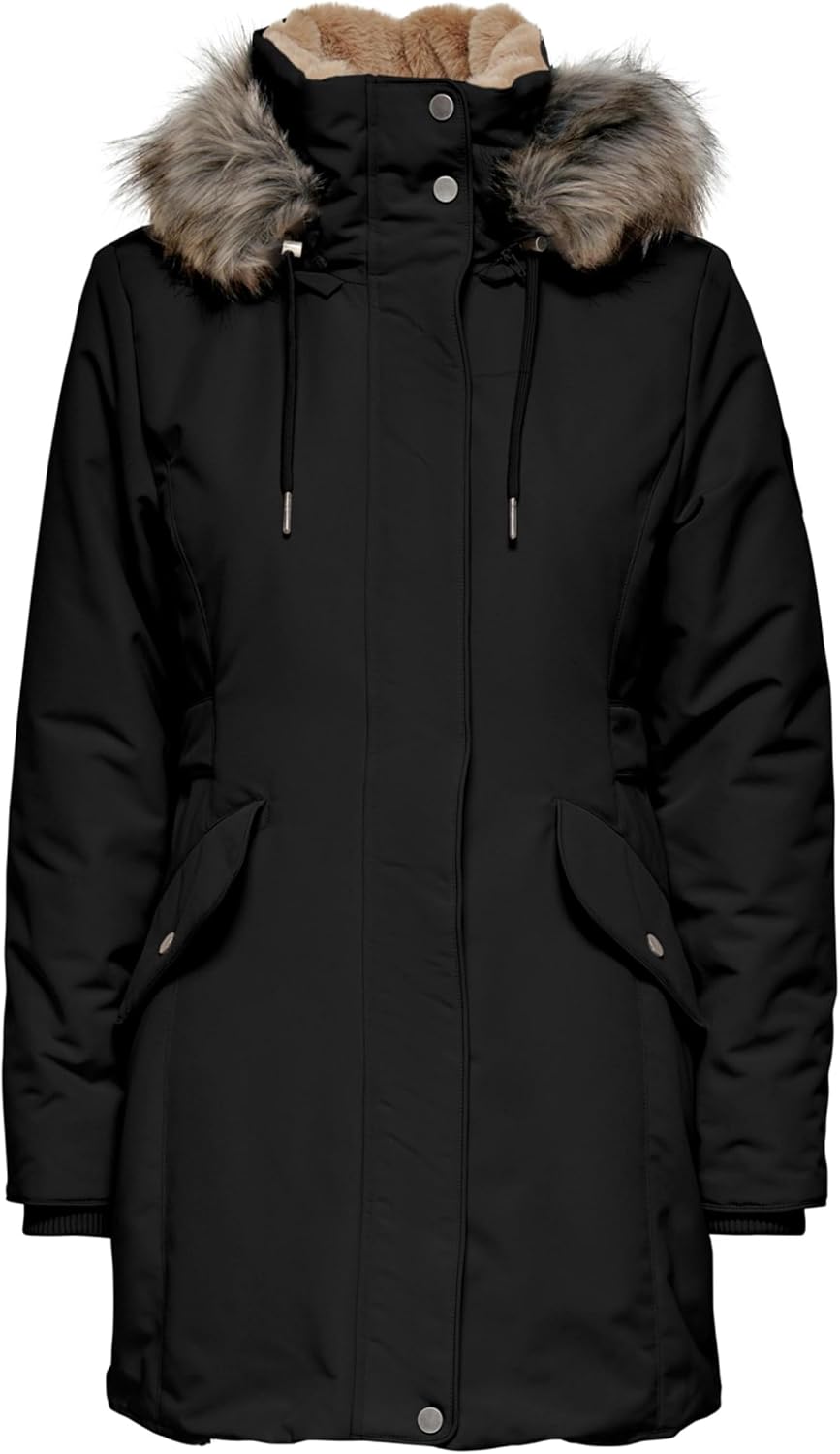 Only Onlnewpriska Parka Jacket Cc Otw Kadın Günlük Mont 15300627-PUMICE-STONE Krem - M