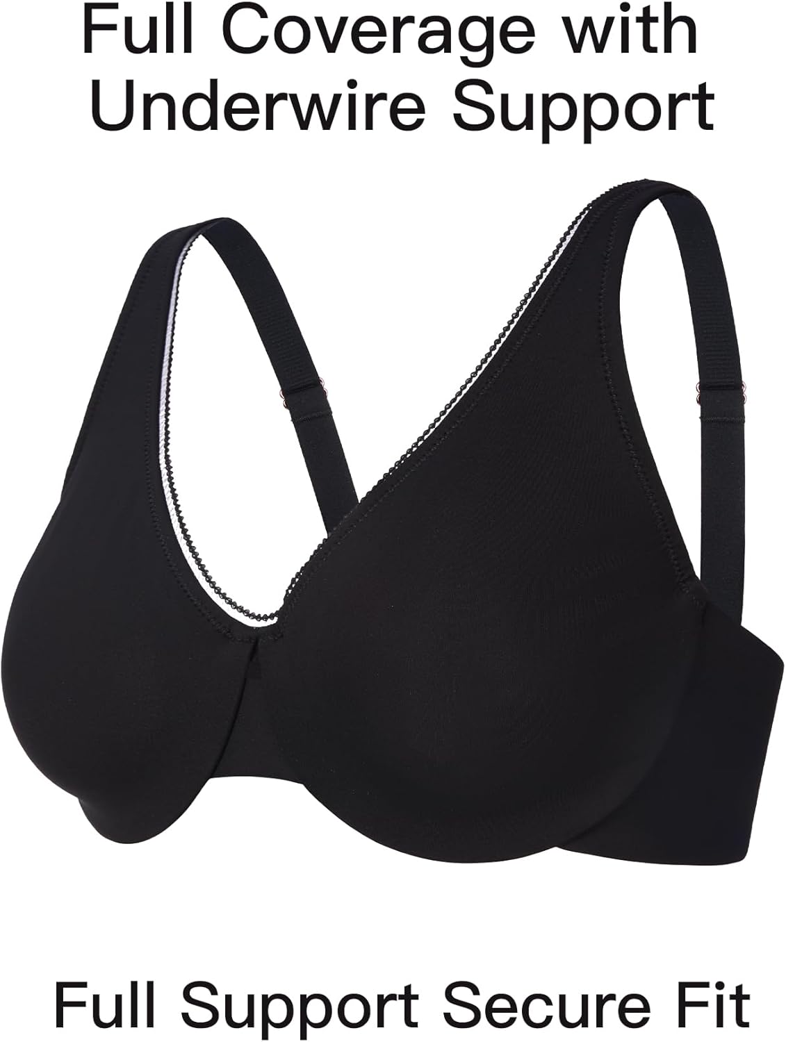 Women's Keyhole Minimizer Bra Seamless Sexy Plunge Unlined Underwire Comfort & Scoop Neck T-Shirt Bras 34C-42DDD - Image 5