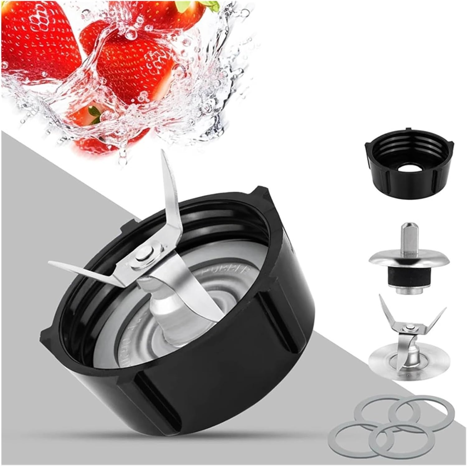 7Pcs Blender Replacement Parts， Compatible With Oster, Blender Ice Blade With Jar Base Cap ， Compatible With Oster Osterizer Blenders Accessories