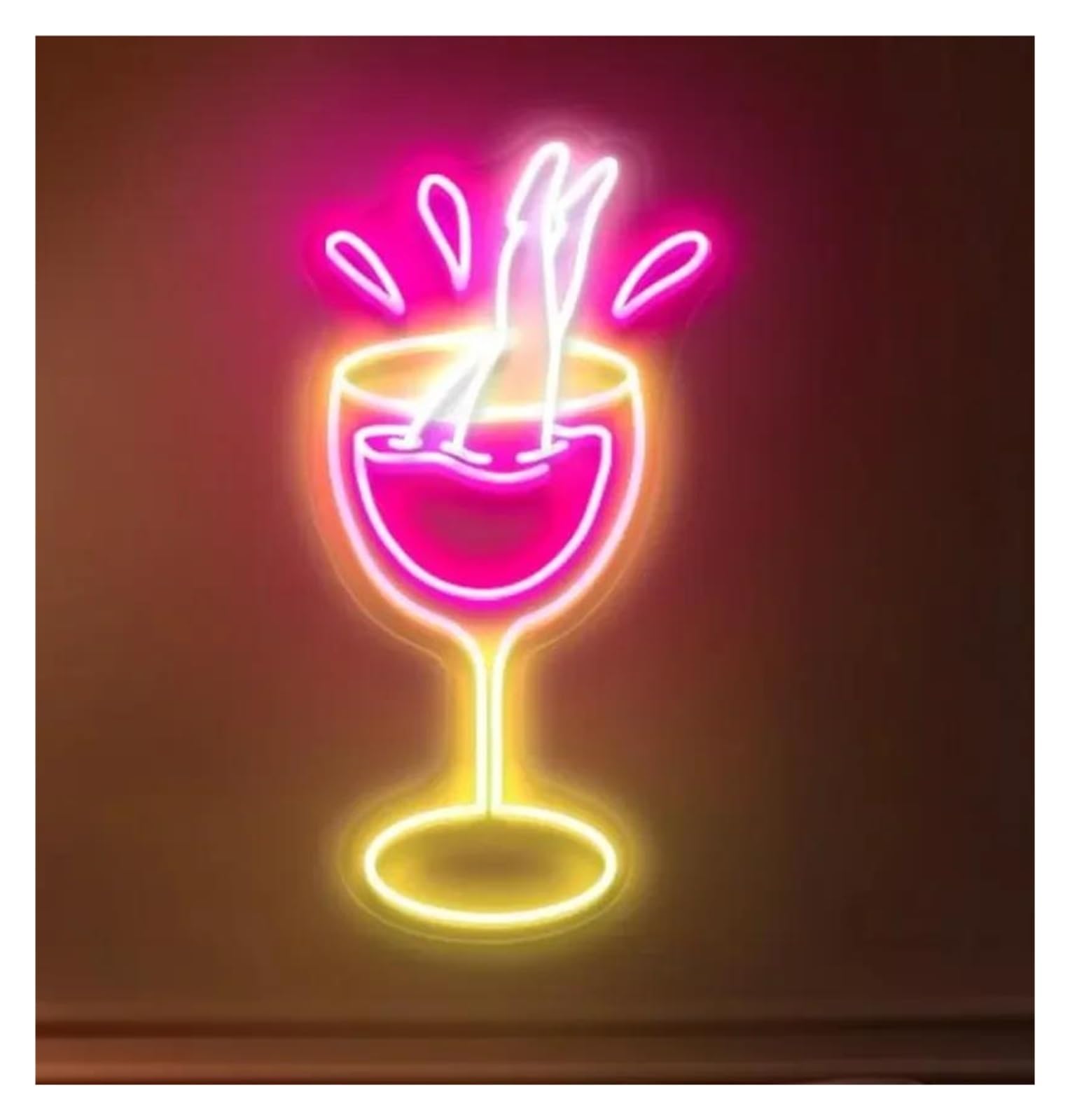 SHOUXI Sign Lamp Wine Bar Neon Sign Wall Decor, Cocktail Lounge for Home Bars, Pubs, Restaurant, Bar Aesthetic Decorative Lamps 45cmх23cm(D)