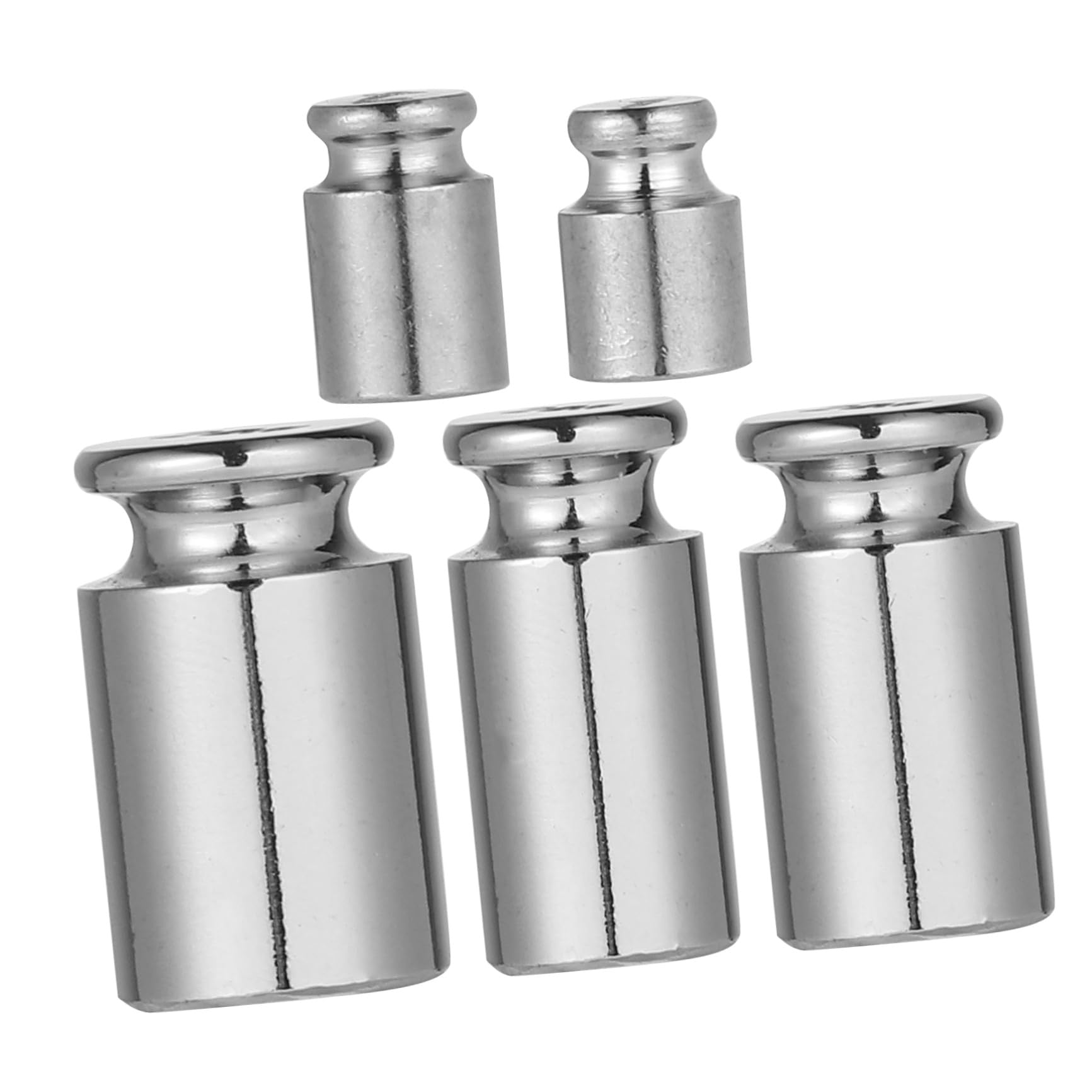 scale calibration weight kit 5 piece m1 steel for electronic balance | chromium plated, silver finish, lightweight portable set, standard checking use, simple design