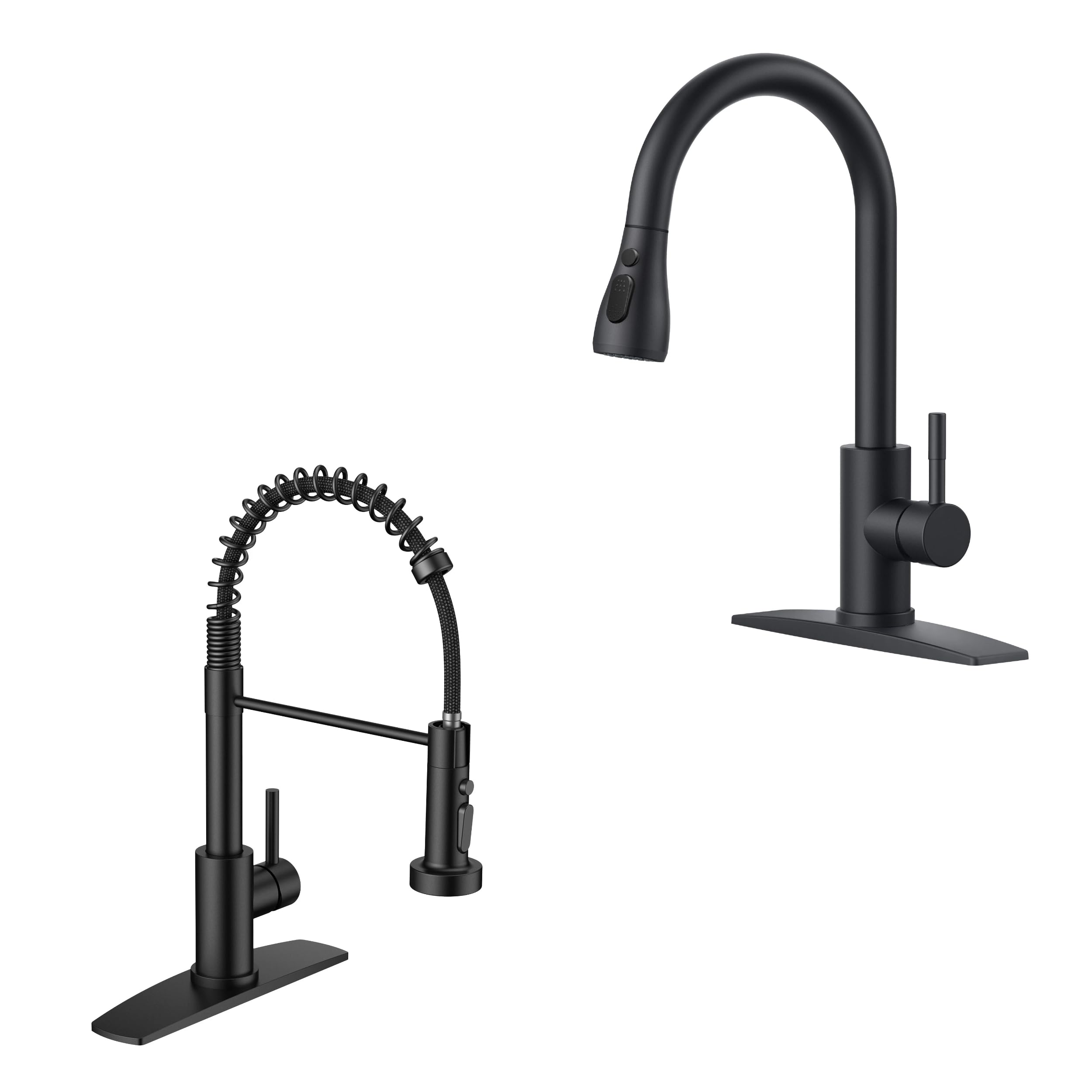Jnfidosr Black Kitchen Faucets With Pull Down Sprayer And Kitchen Sink Faucet, Stainless Steel Faucet For Kitchen Sink, Laundry Bar Rv Camper