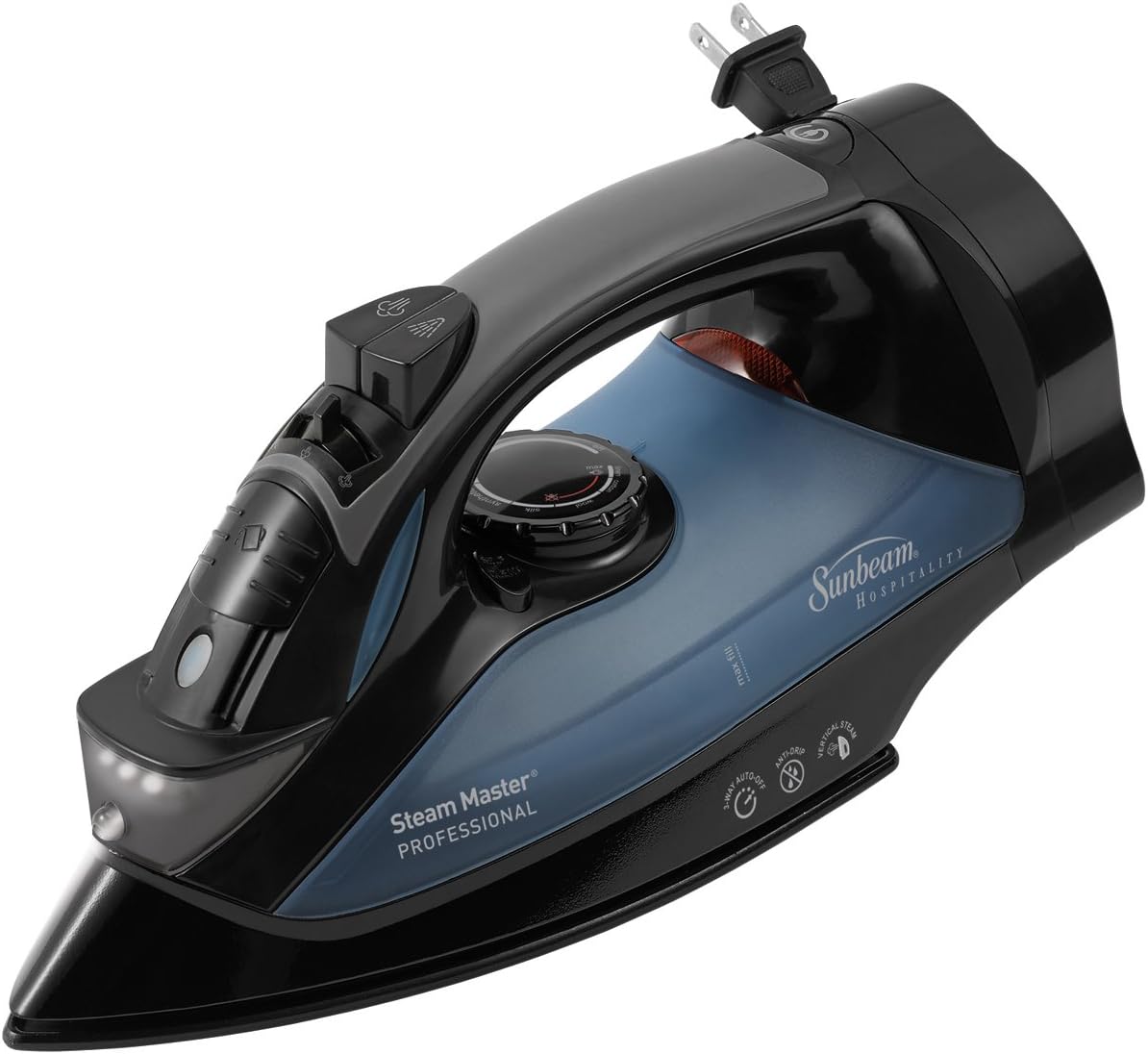4275-200 GreenSense SteamMaster Full Size Professional Iron with Retractable Cord and ClearView, Black