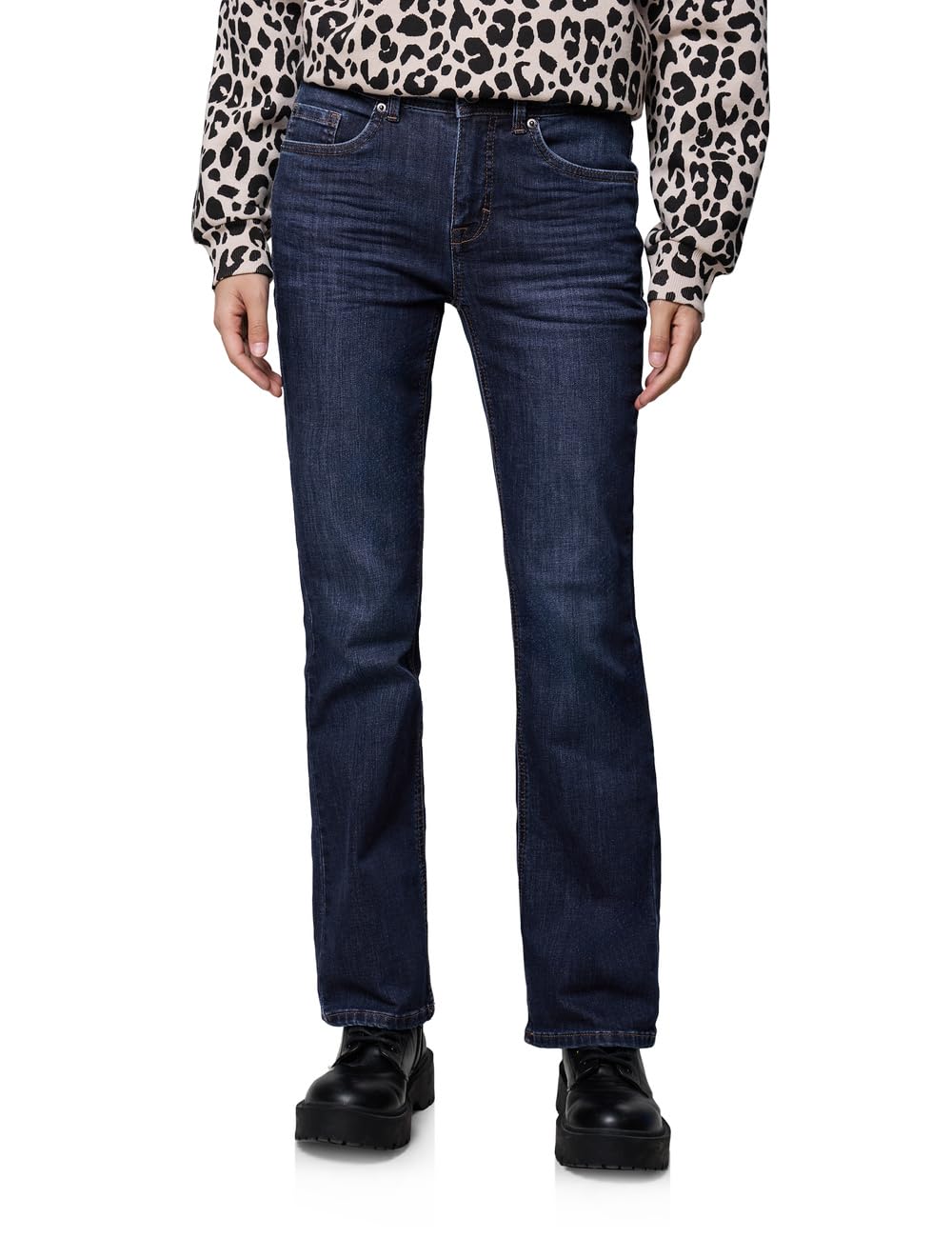 Street One Studio Women's Bootcut Jeans, Dark Blue Clean Wash, 27W x 30L