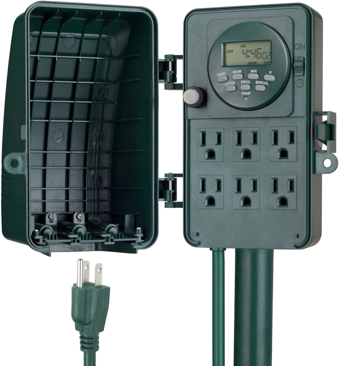 Intermatic HB1116R Six Outlet Electro Mechanical Outdoor Timer with