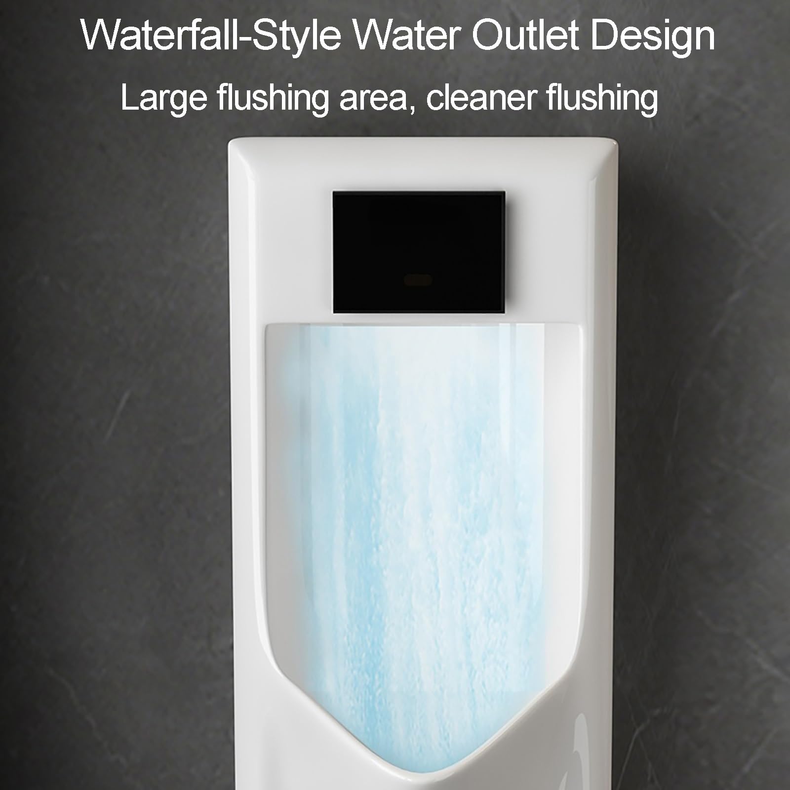 Orinatoio Automatico con Sensore da Parete, Orinatoi UltraSottili per Uomini, Scarico Senza Contatto, Anti-Schizzo e Anti-Odore, per Bagni, Hotel, Centri Commerciali(Gray)