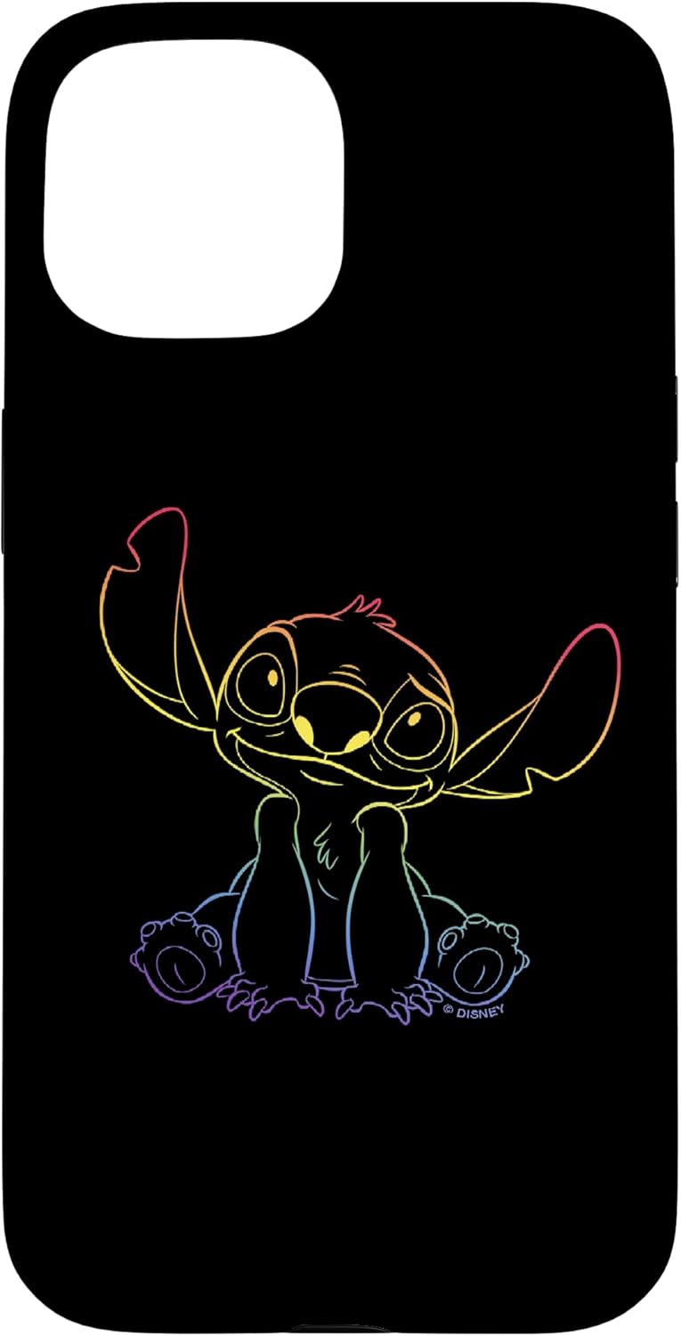 Disney Lilo & Stitch Rainbow Gradient Stitch Case for iPhone 16 Pro Max