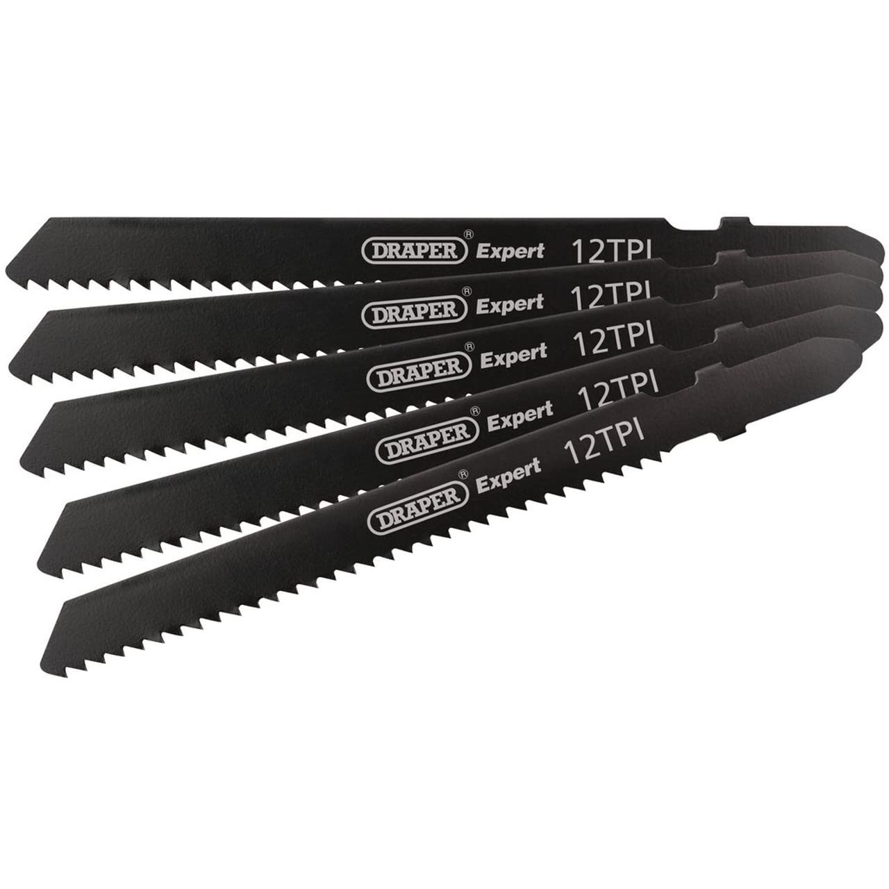 Draper 81722 Expert 5 Piece DT119B 92mm Jigsaw Blade Set, 230 V, Black, 92 mm