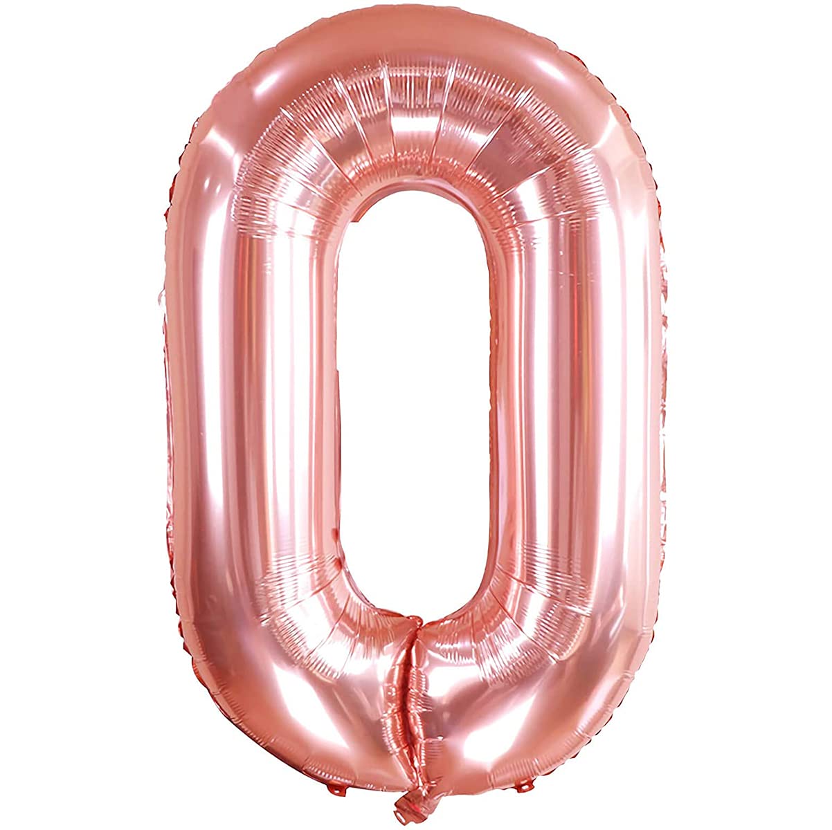 AMFIN® 32 inch 0 Number Foil Balloon, Birthday Decoration Items [Helium Supported] - Rose Gold
