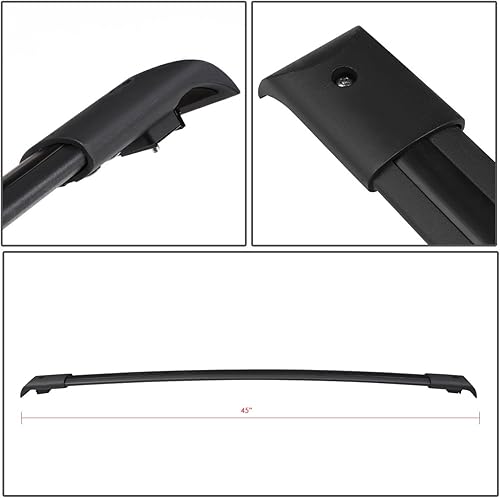 Miniatura 5 de DNA MOTORING PT-ZTL-8033 - Barra transversal de aluminio para riel superior 02-06 Honda CRV, color negro