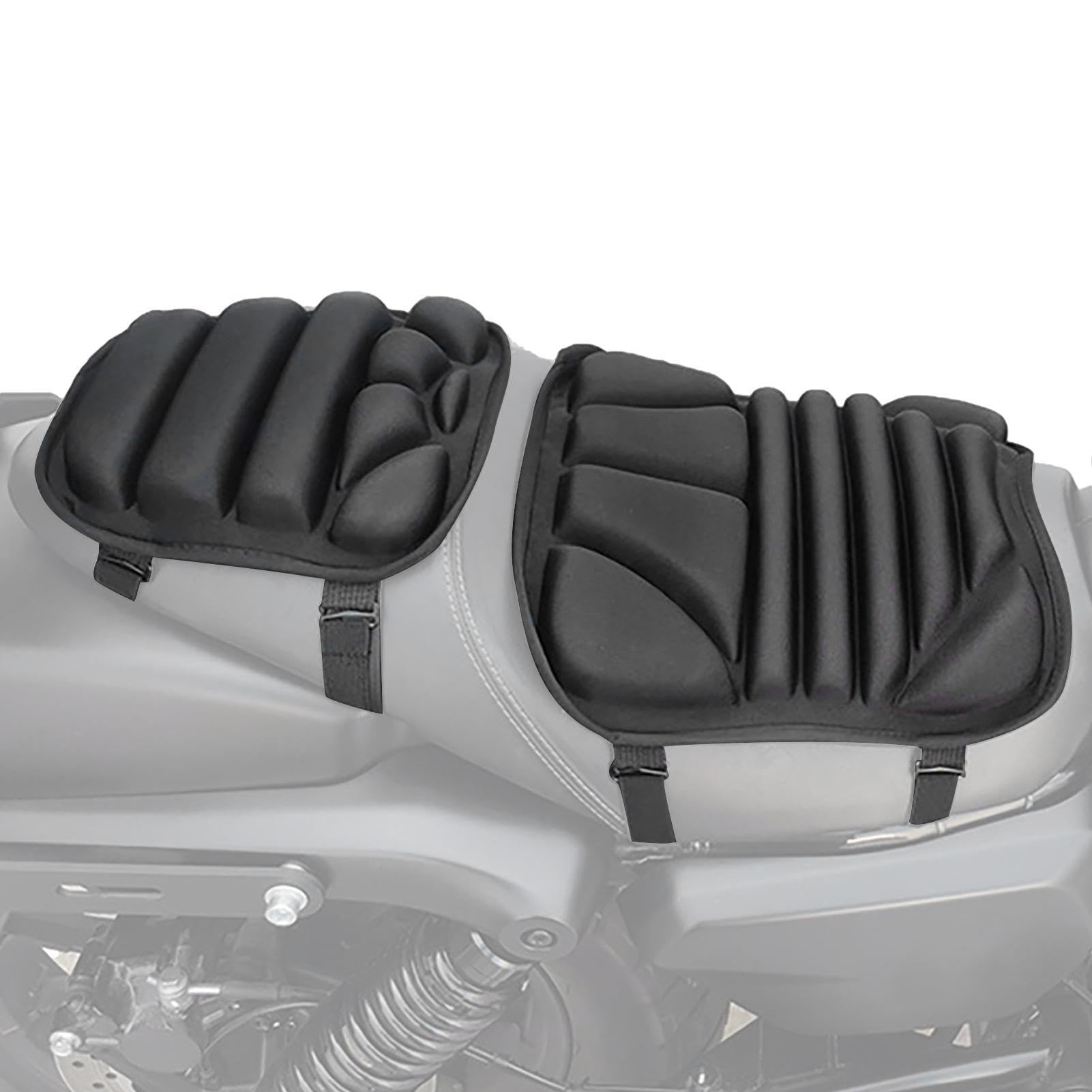 Generico 2 Pezzi Cuscino Sedile Moto, Cuscino Per Sedile In Per Moto, Imbottitura Sella Moto, Coprisella Moto Gel, Moto Viaggio Uomo, Fodera Per Cuscino Per Sedile Universale