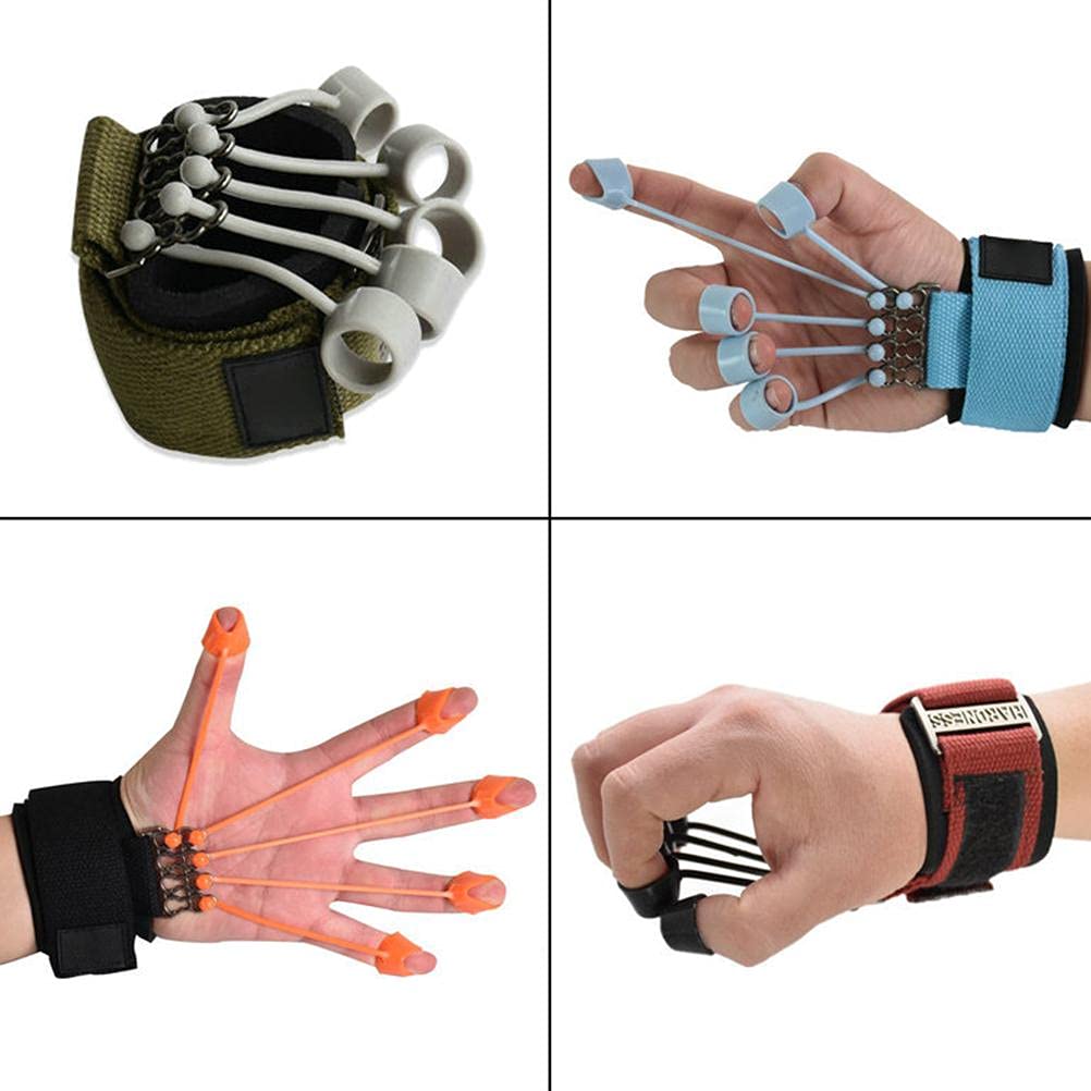 Alomejor Extensor de Dedos y Manos con Banda de Resistencia – Ejercitador para Fortalecer Extensión y Flexión de Dedos, Muñecas y Antebrazos – Ideal para Rehabilitación Física, Ent