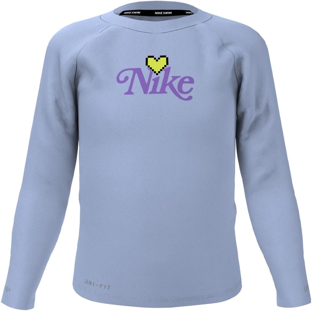 Nike Girls' Digi Heart Long Sleeve Rashguard (Little Kid) Cobalt Bliss