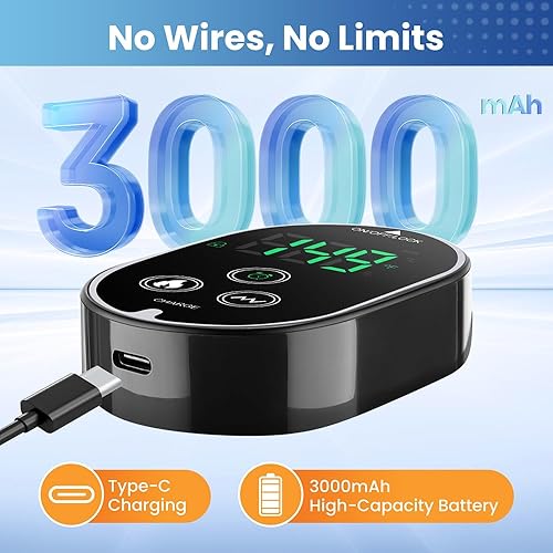 Miniatura 5 de Masajeador de pies y tobillos para aliviar el dolor, almohadilla térmica inalámbrica de tobillo con 6 calefacción, 3 modos de masaje y temporizador