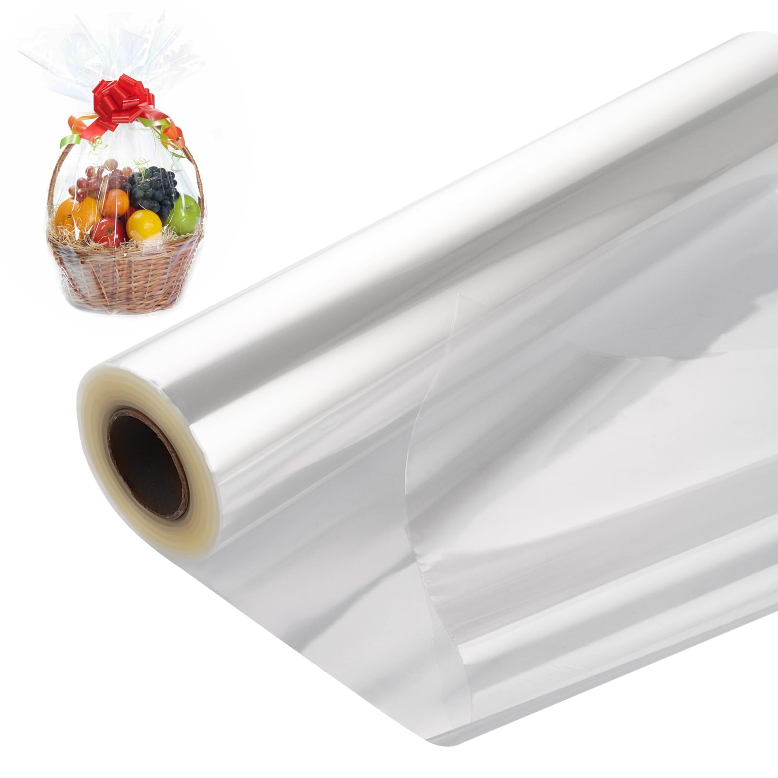 CADEAU / BLOEMEN FOLIE ROL PP 80 cm x 500 meter, dikte 30 mµ helder transparant - ZPH verpakkingen