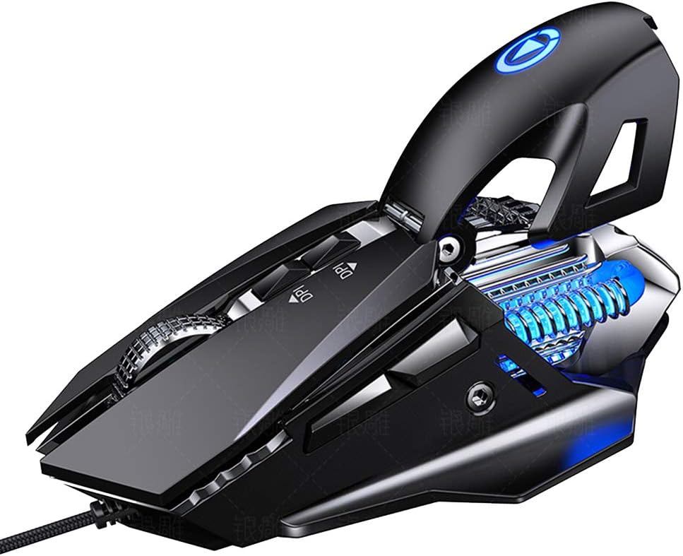 ljhnba Wired Gang Mouse Adjustable Color Light Streamline Design PC Computer ce for PC Computer Laptop for B00k Office