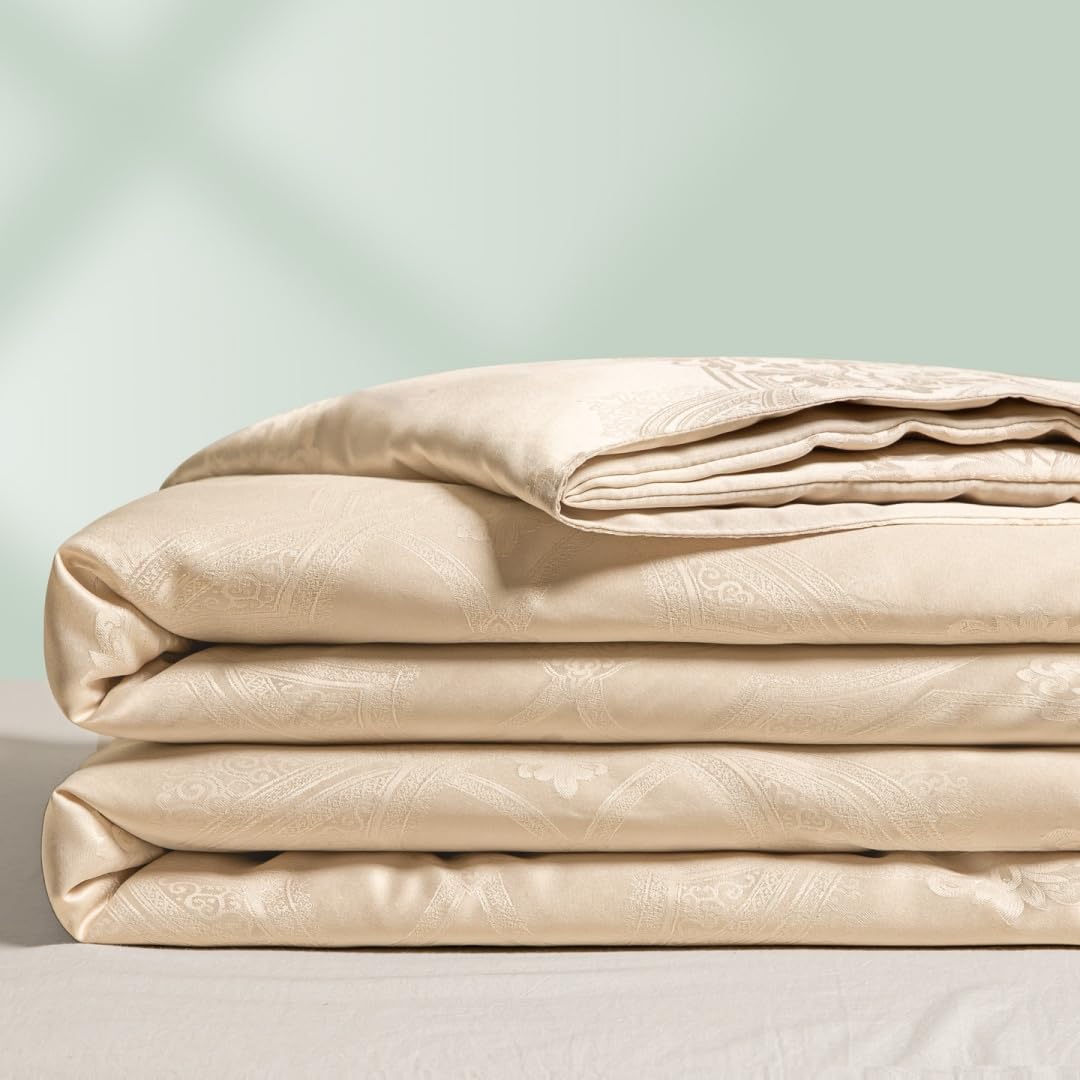 Trapuntino Copriletto Reversibile, Coperta Leggera Estate Copriletti Trapunte Leggera Fresco Copriletto Trapuntato per Letto Singolo Letto Matrimoniale (B Crema,180x220cm)