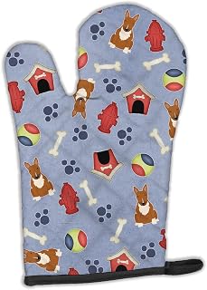 Caroline's Treasures BB2747OVMT Dog House Collection Bull Terrier Red Oven Mitt Heat Resistant Thick Oven Mitt for Hot Pans and Oven, Kitchen Mitt Protect Hands, Cooking Baking Glove
