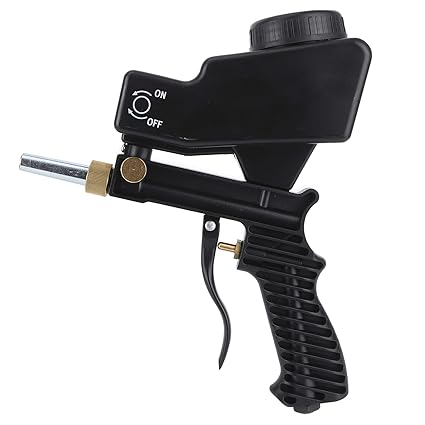 Sandblasting Gun, Portable Sandblaster Professional for Sandblasting for Rust Removal for Polishing(Black)