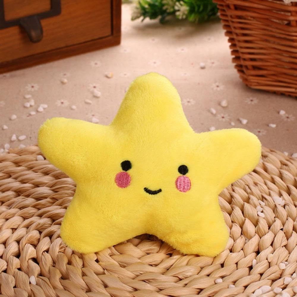 Hehglng 1Pc Yellow Star Plush Dog Toy Small Medium Dogs Puppy Squeaky Bite Playing Starfish Toy Dog Squeak Toys Pet Supplies - Image 3