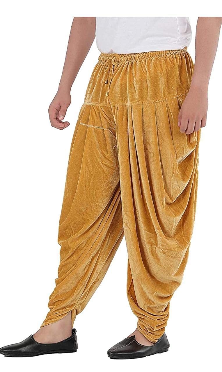 Men's Velvet Blended Ethnic Pants Sherwani Bottoms Harem Salwar