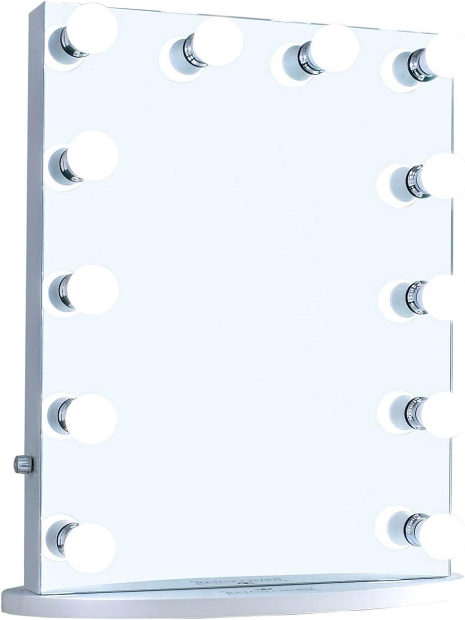 ReignCharm HM6029 Hollywood Vanity Mirror, 12-LED Light Bulbs, USB Ports and Outlets, Borderless, 22" L x 29" H