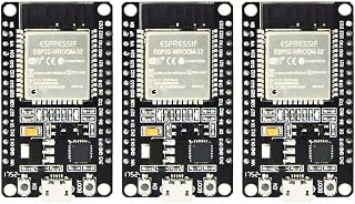 SP-Cow ESP32S ESP32 Development Board 2.4GHz Dual-Mode WiFi+ Bluetooth Dual Cores Microcontroller Processor, Antenna Module with RF AMP Filter AP STA IDE Ultra Low Power (3 Pcs)