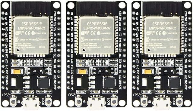 SP-Cow ESP32S ESP32 Development Board 2.4GHz Dual-Mode WiFi+ Bluetooth Dual Cores Microcontroller Processor, Antenna Module with RF AMP Filter AP STA IDE Ultra Low Power (3 Pcs)