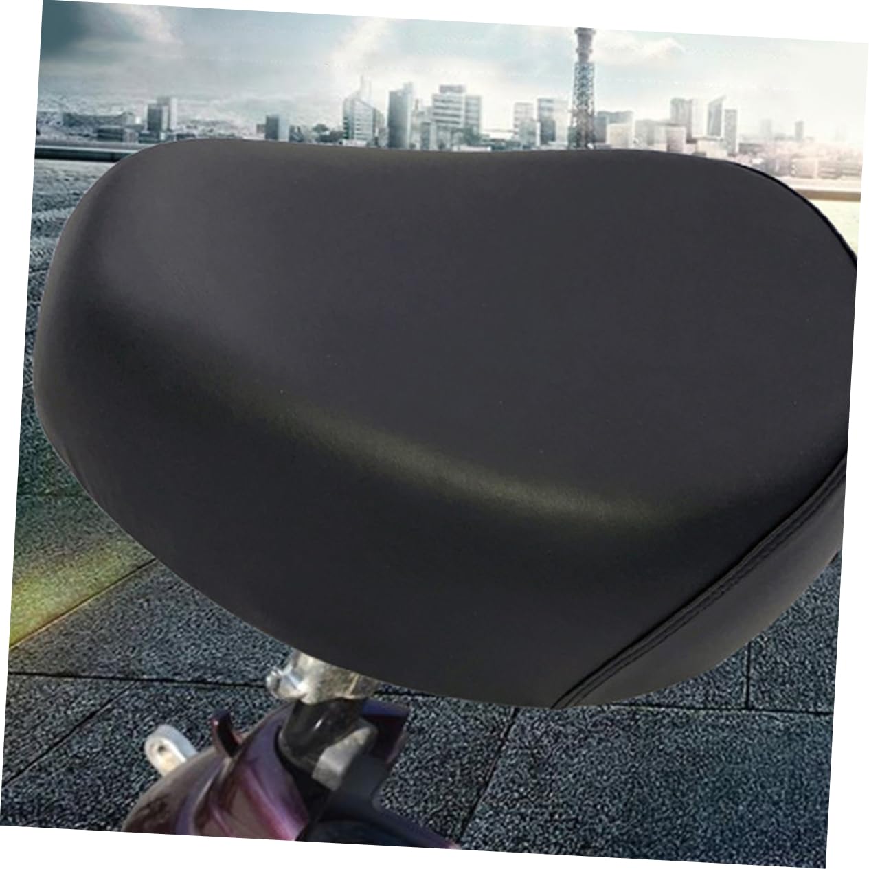 Abaodam Coussin de Siège de Vélo Remplaçable Confort Amélioré pour et Électrique Installation Facile Design Épais PU Durable