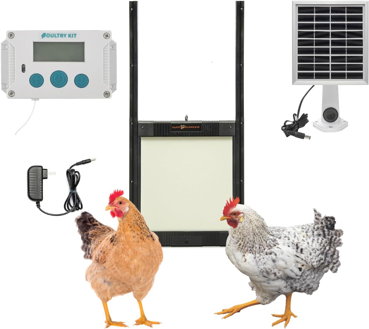 Happy Henhouse Solar Chicken Coop Door Kit for YearRound