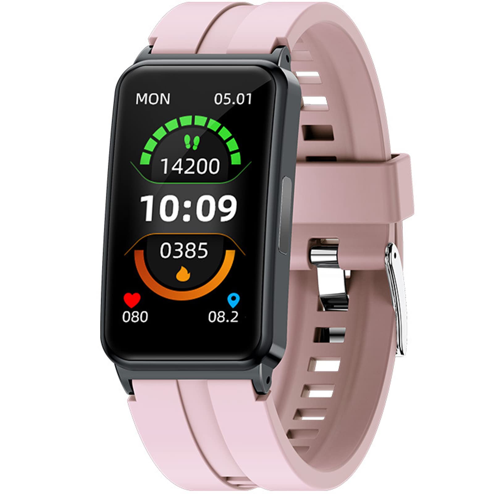 EP01 Smartwatch EKG PPG HRV Health Smart Watch z kaloriami, temperaturą GPS, robienie zdjęć (różowy)