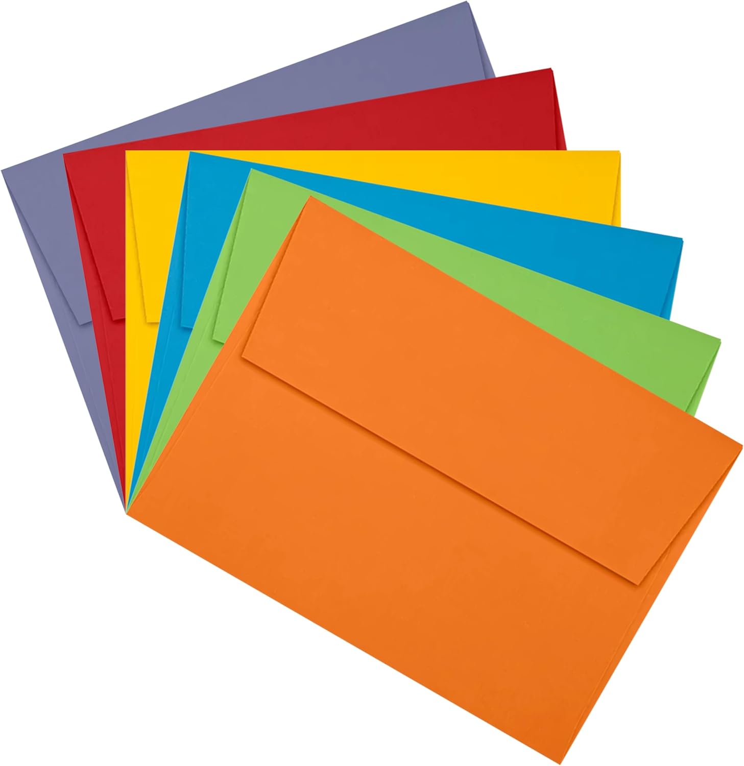 JAM PAPER A7 Colored Invitation Envelopes with Peel and Seal Closure - 5 1/4 x 7 1/4 - Assorted Primary Colors - 150/Pack