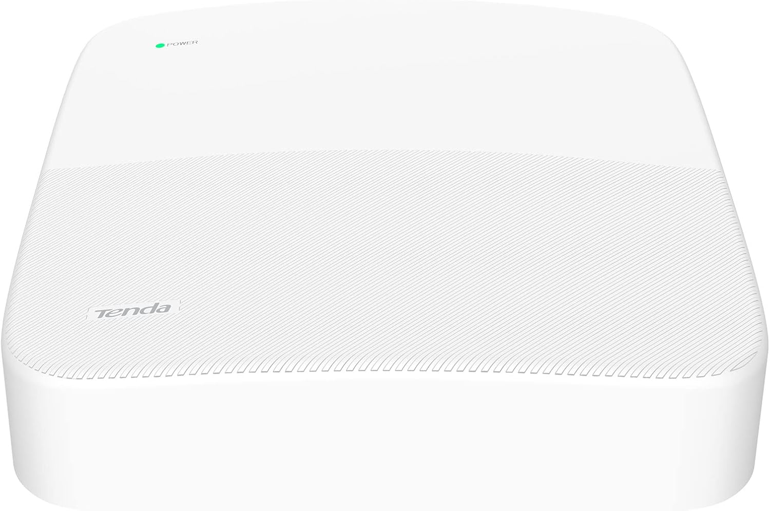 Contents of the Tenda NVR N3L-8H package including the NVR unit, power adapter, mouse, and screws.