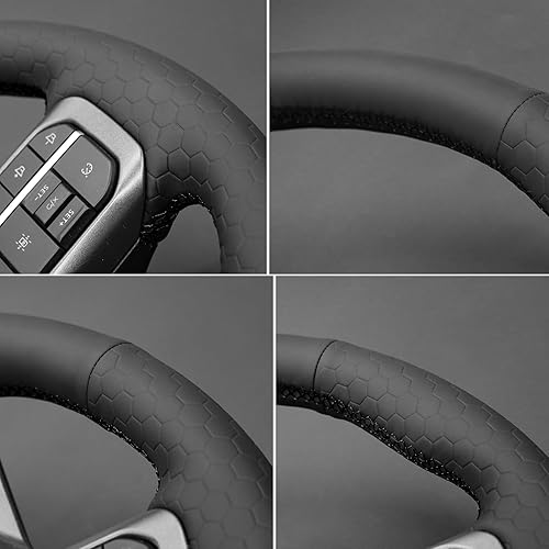 Miniatura 143 de MEWANT Hand Stitched Car Steering Wheel Wrap Cover for Ford F-150 2021-2023 / F-150 Lightning 2022-2023 Steering Wheel Accessories