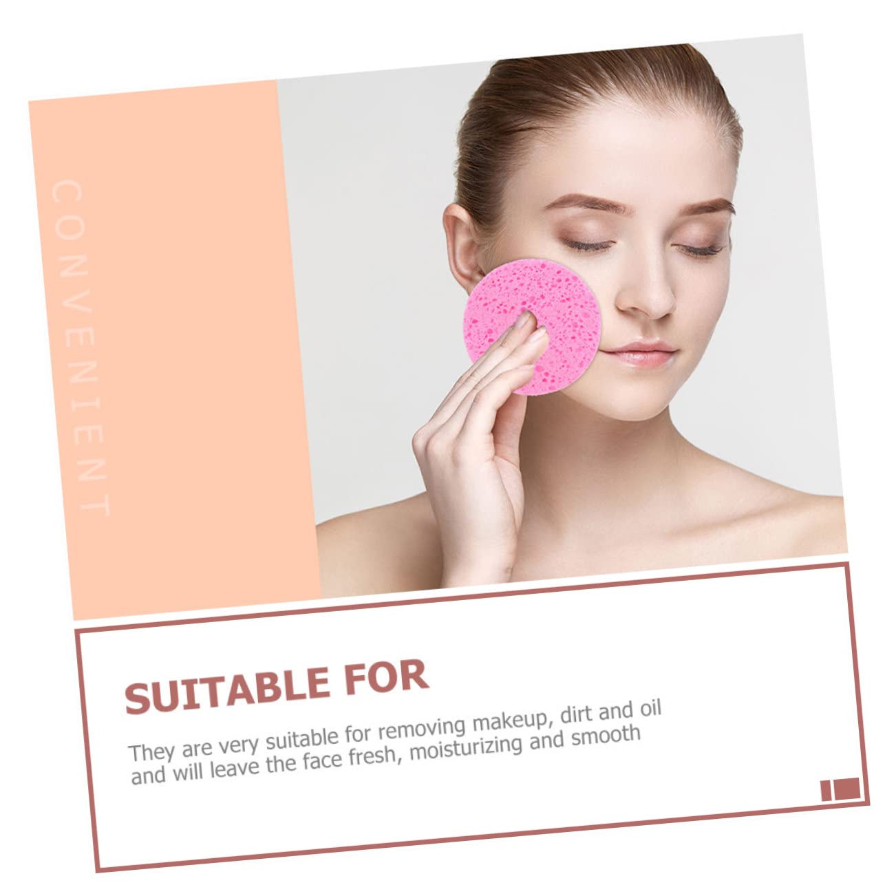 Vaguelly 30Pcs Exfoliating Facial Sponges Round Makeup Removal Pads for Cleansing Skincare Each for Daily Use Travel Essentials image 5