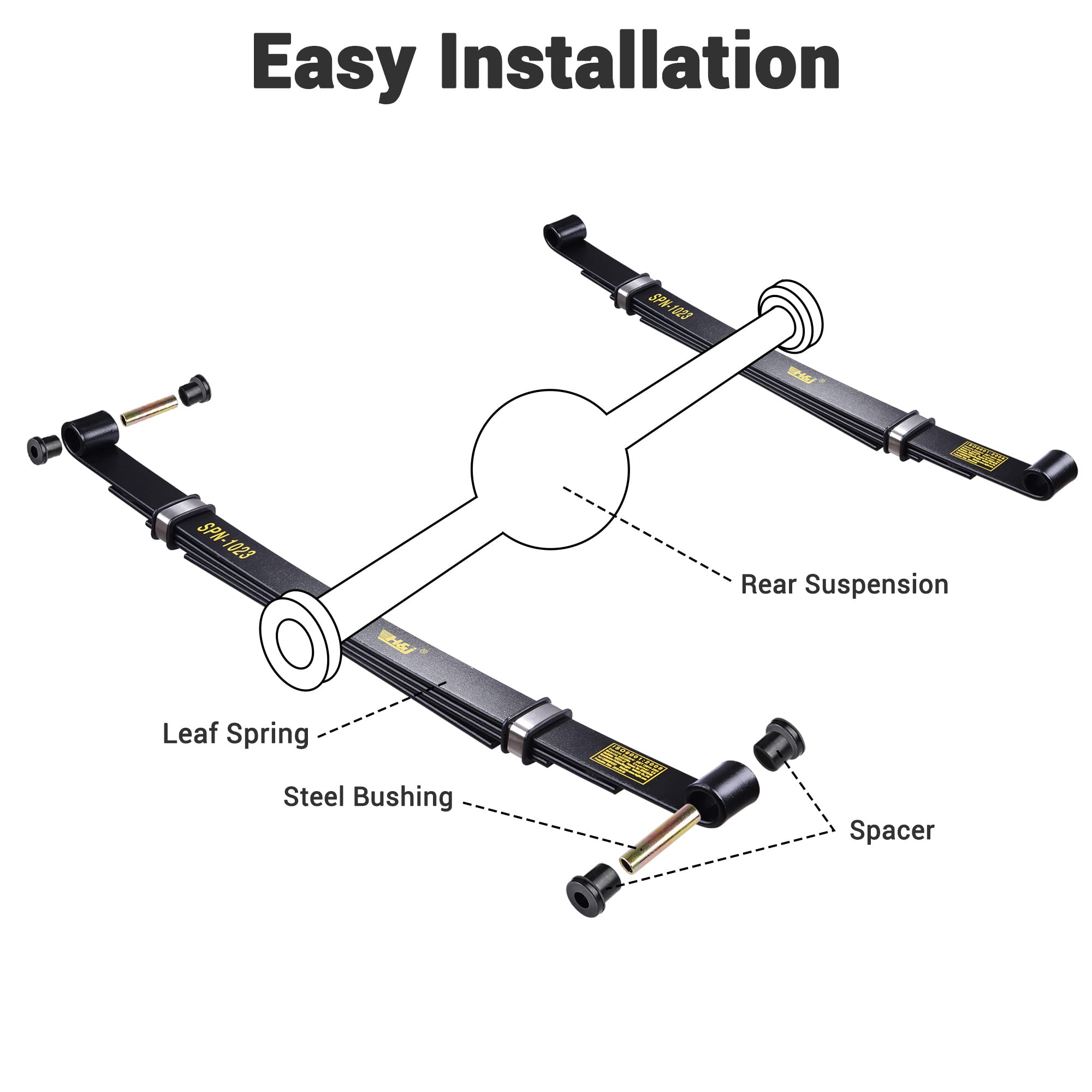 Snapklik.com : AW Set Of 2 Rear Leaf Springs Compatible