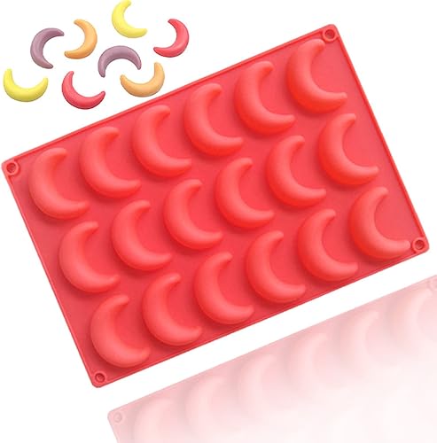 Miniatura 4 de 4 moldes de silicona con forma de luna, bandeja para cubitos de hielo y luna creciente para chocolates, pasteles, dulces, jabones caseros, gelatina,