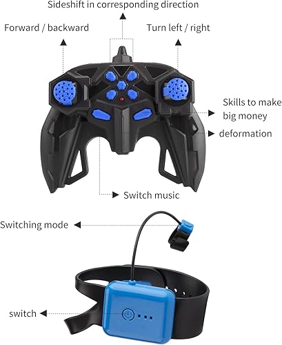 Miniatura 6 de Deejoy Coche de acrobacias RC rojo 112, 2.4GHz 4WD, control remoto, sensor de gestos, vehículo todoterreno giratorio de doble cara, giros de 360 con