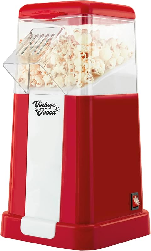 JOCCA 1200W olajmentes popcorn készítő gép retro design piros színben