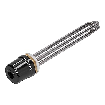 Submersible Water Heater, AC220/380V Boiler Portable Waterproof Stainless Steel Heating Tube for Greenhouse for Steam Table for Incubator(3KW, 1.5