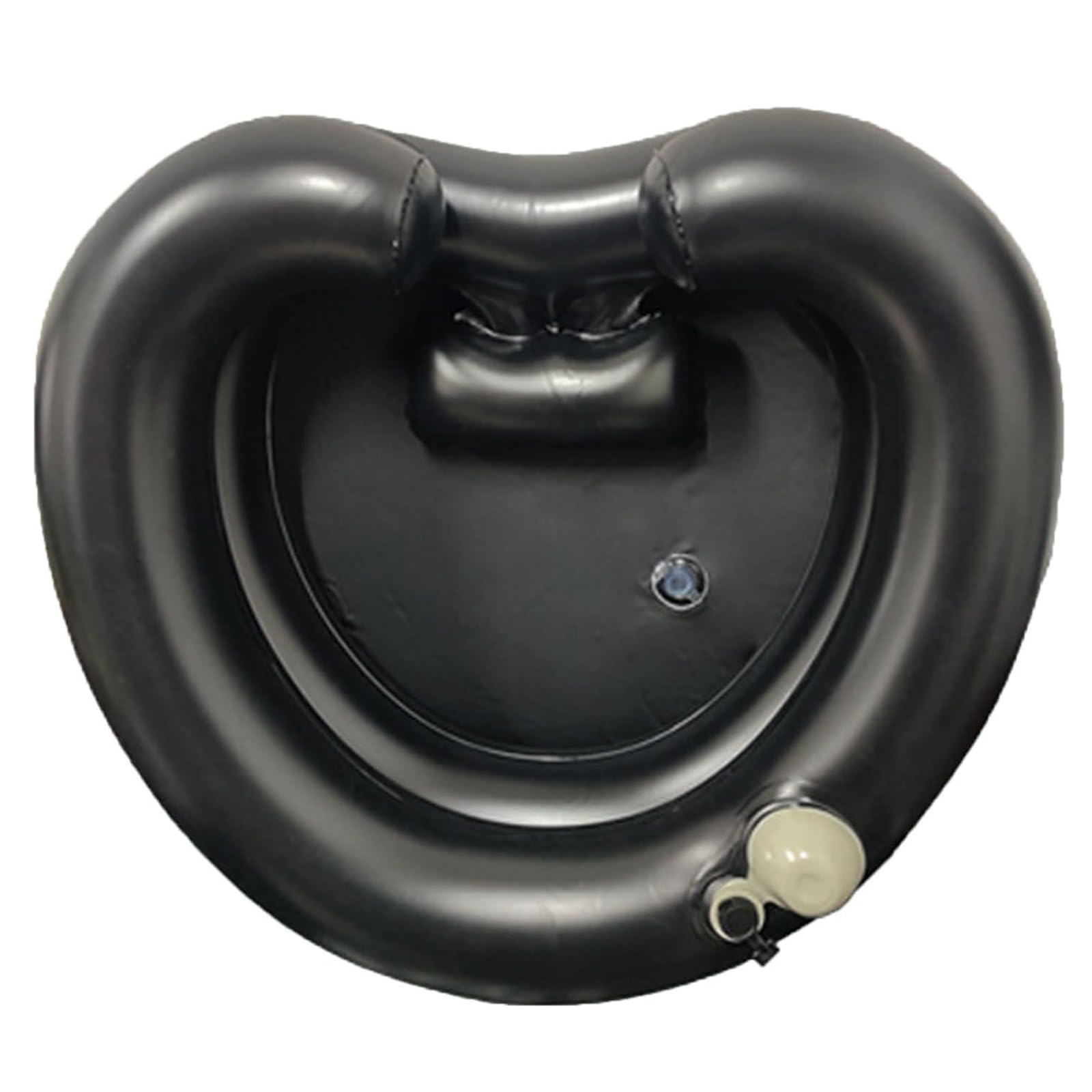 Lavabo gonflable pour cheveux noir avec tube de vidange pour douche de chevet